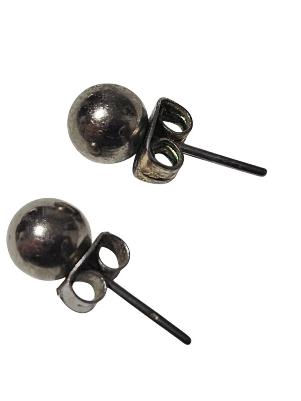 Vintage Silver Ball Stud Earrings Classic Minimalist Old Money Fashion Jewelry